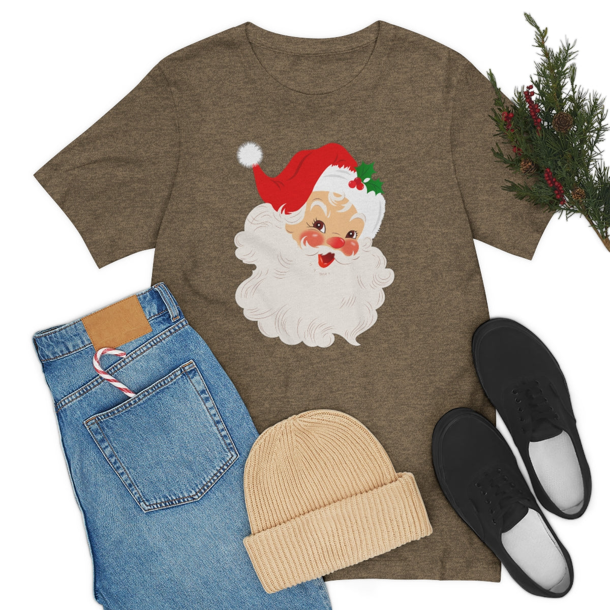 Vintage Santa Claus Saint Nick Retro Christmas Tshirt