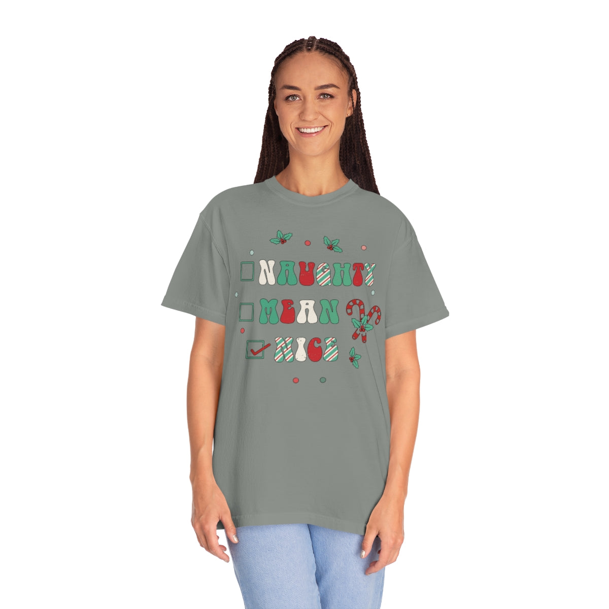 Naughty Mean Nice Christmas TShirt