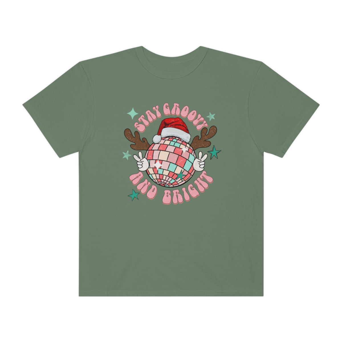 Stay Groovy & Bright Disco Ball Retro Christmas TeeShirt