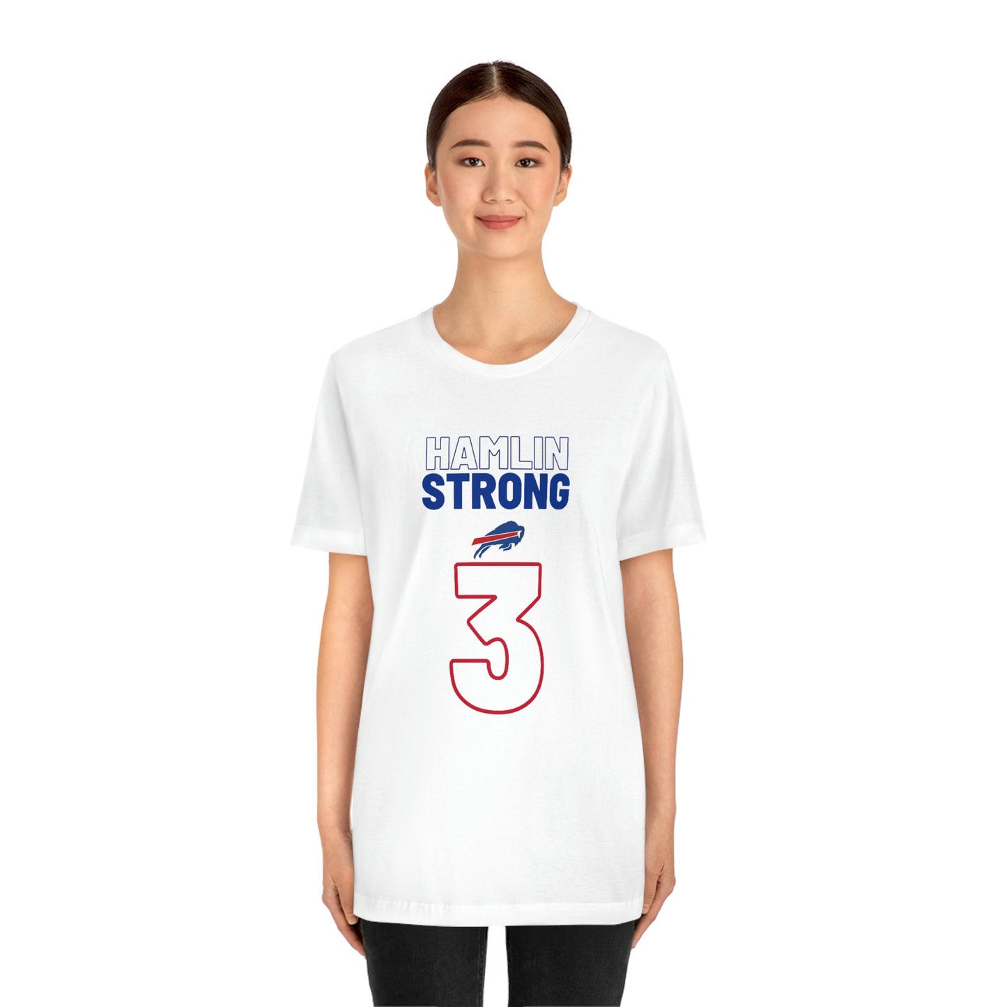 Hamlin Strong Damar Hamlin Buffalo Bills Logo #3 Unisex Jersey Short Sleeve Tee