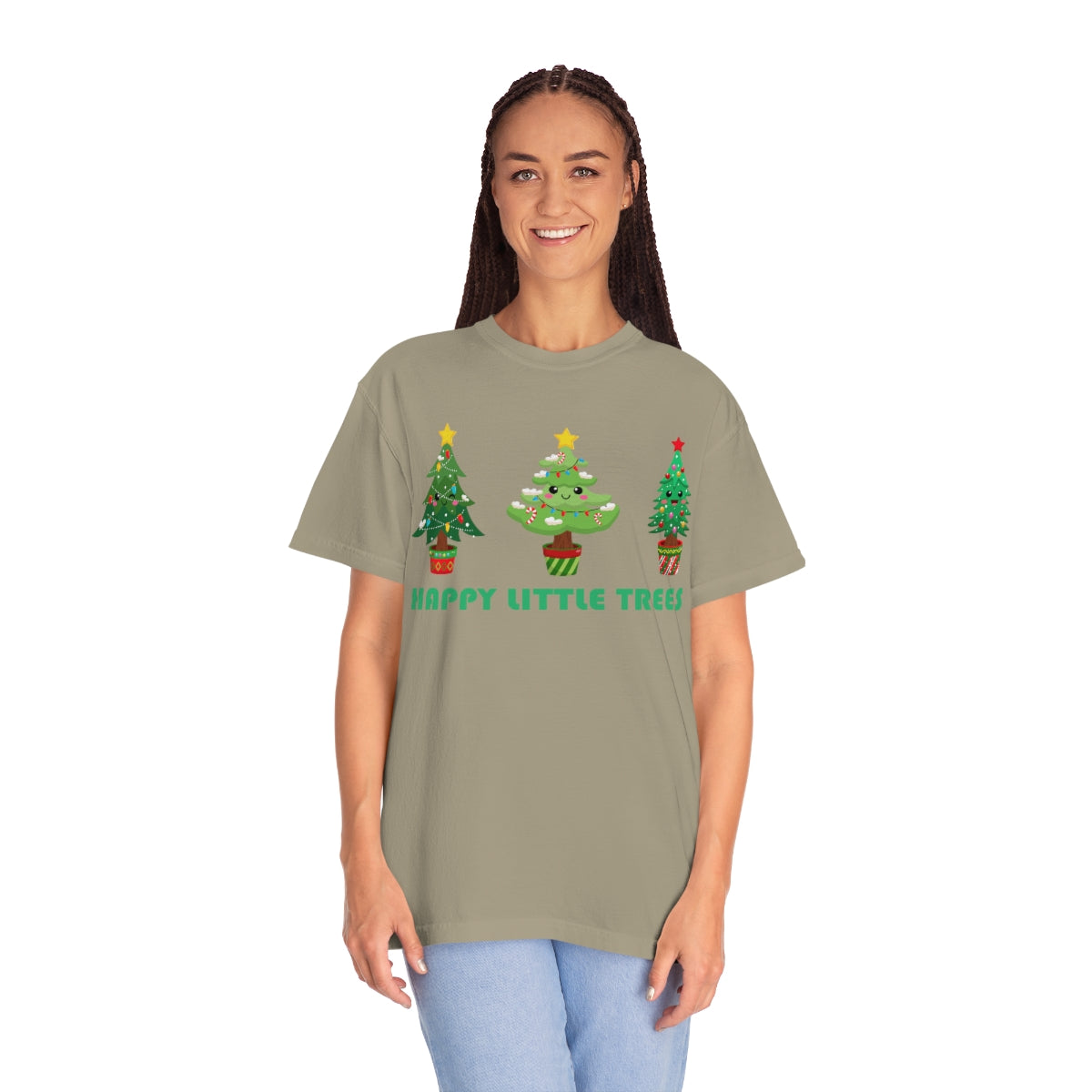 Happy Little Trees Cute Christmas Tshirt