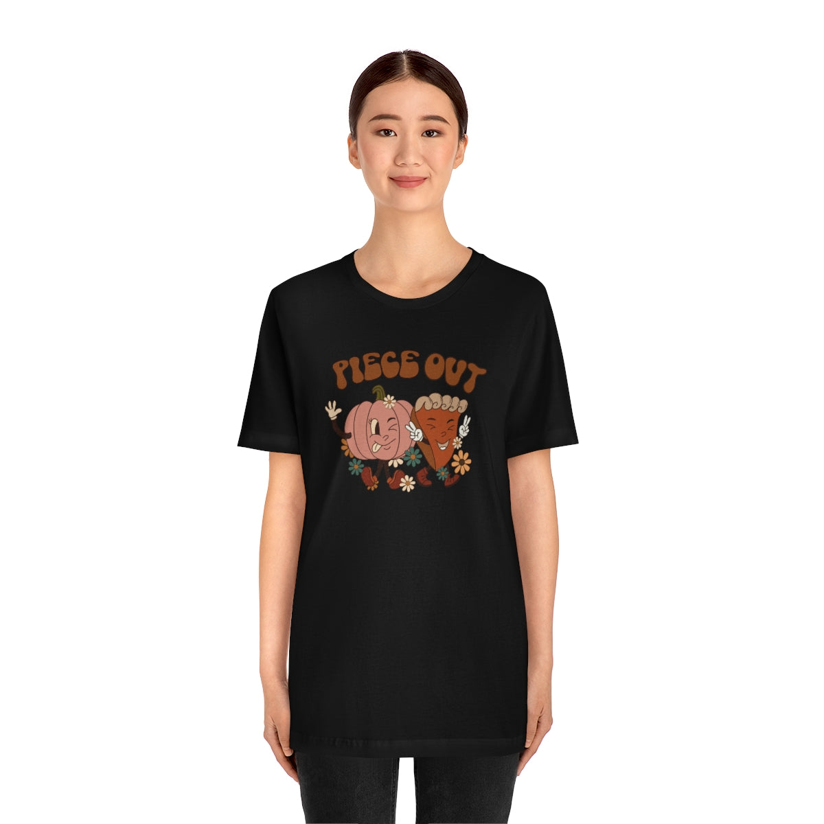 Piece Out Pie Inspired Thanksgiving Teeshirt on Unisex Jersey Short Sleeve Tee