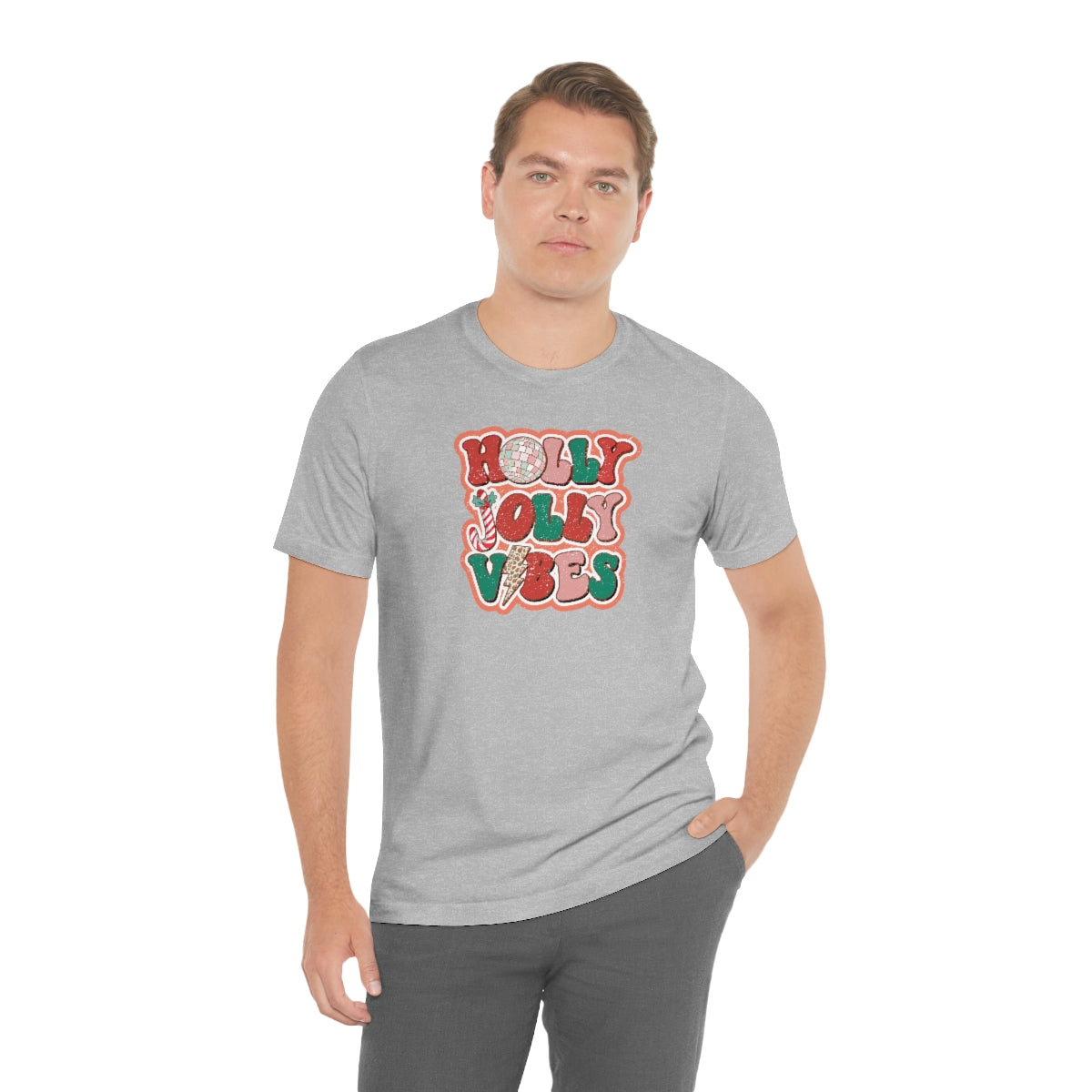 Retro Holly Jolly Vibes Christmas TShirt