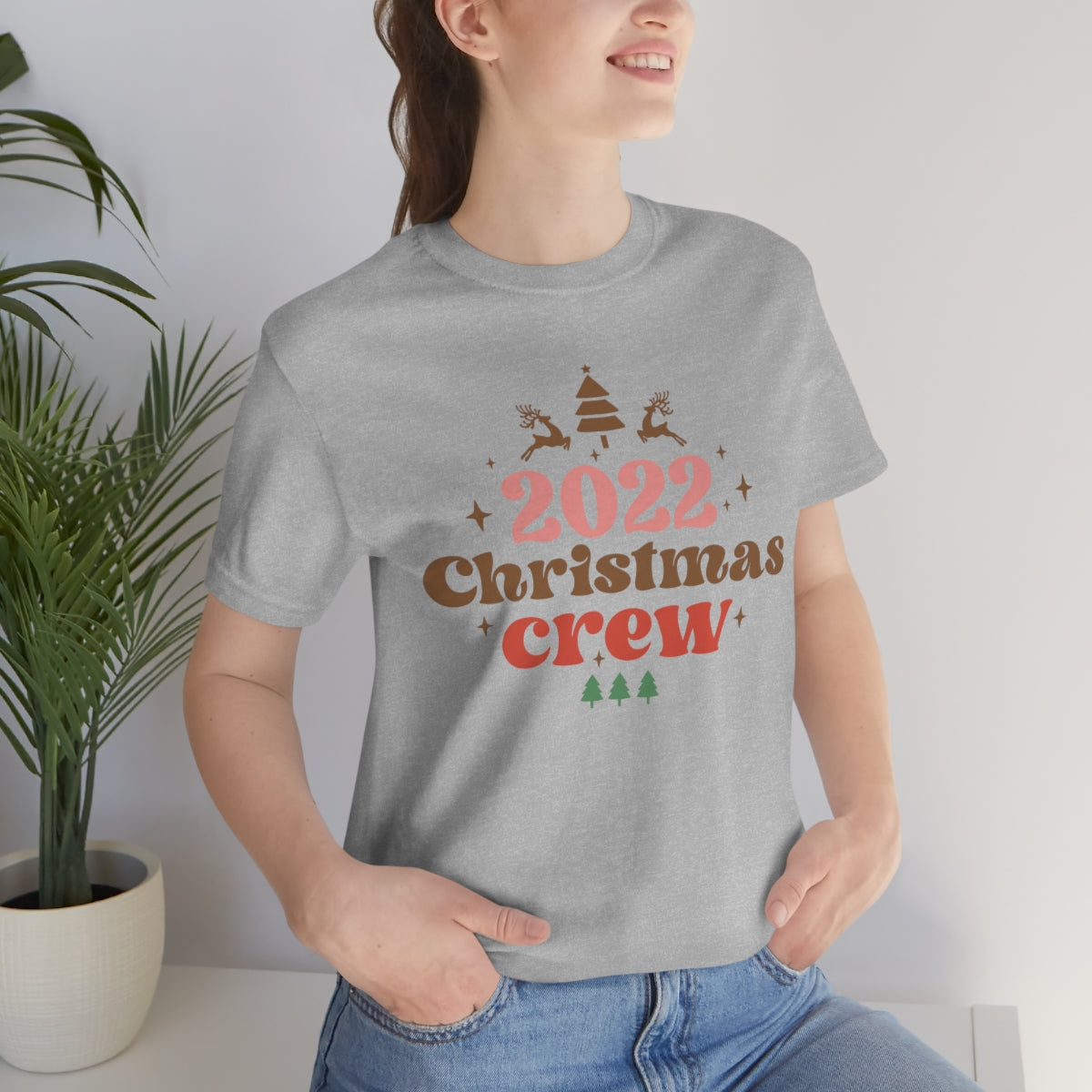 2022 Christmas Crew Family Christmas Reindeer Tshirt