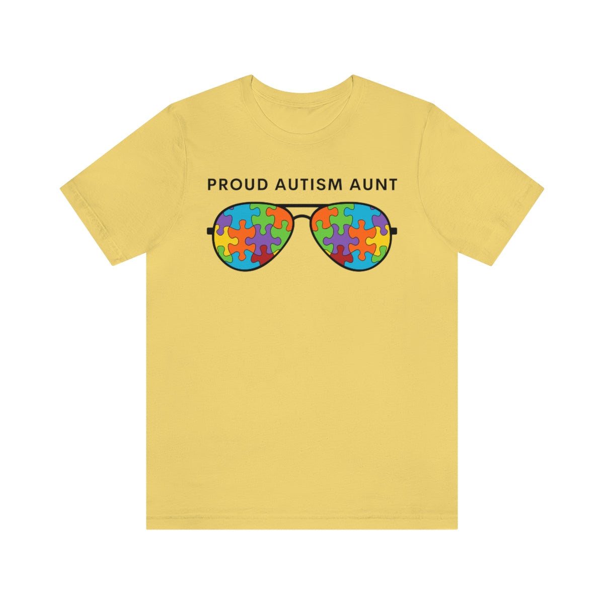 Proud Autism Aunt Sunglasses Tshirt