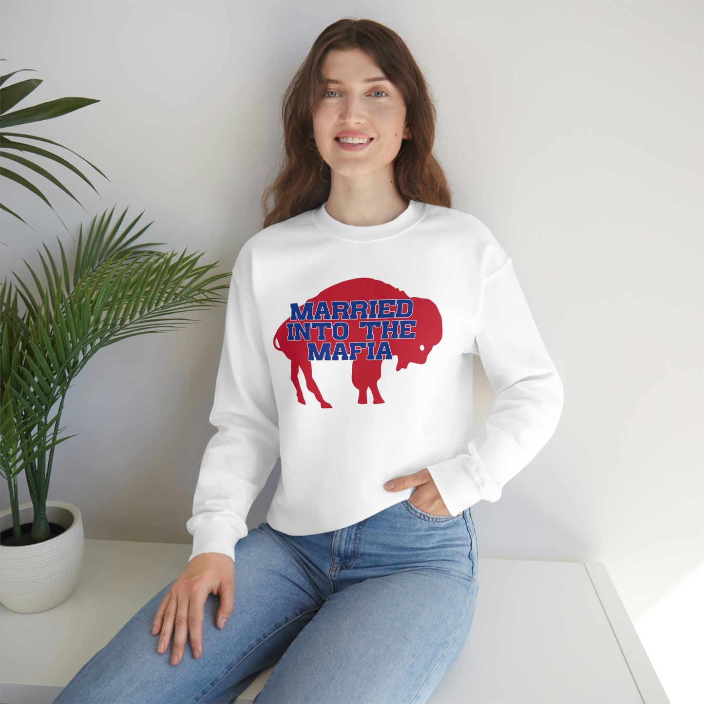 Married Into the Mafia Buffalo Bills Football Bills Mafia Crewneck Sweatshirt