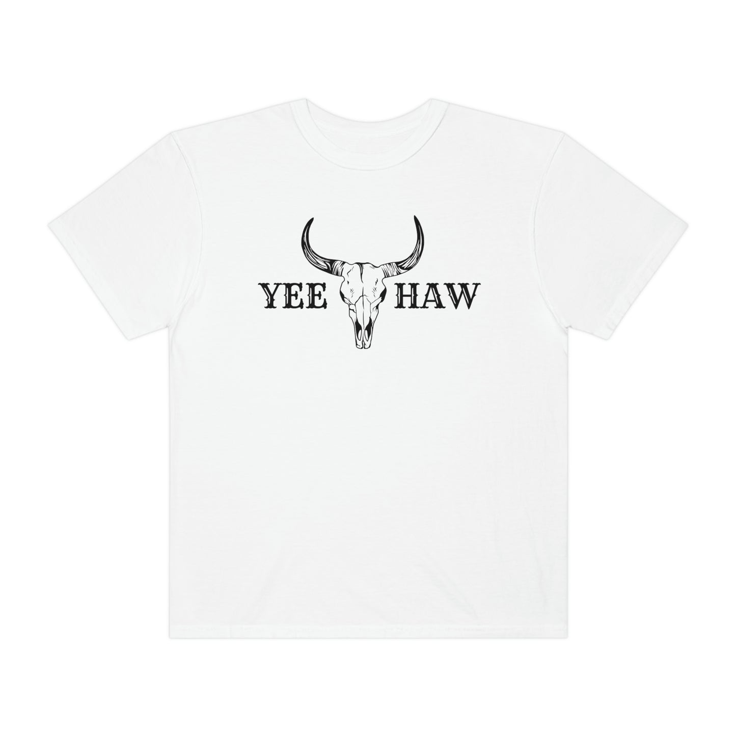 Yeehaw Bull Skull Country Western Tshirt