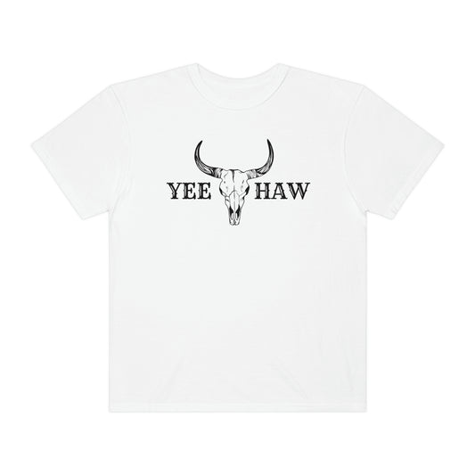 Yeehaw Bull Skull Country Western Tshirt