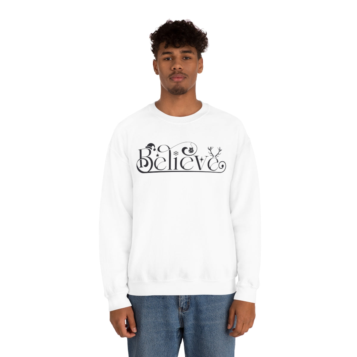 Believe Christmas Magic Holiday Xmas Sweatshirt