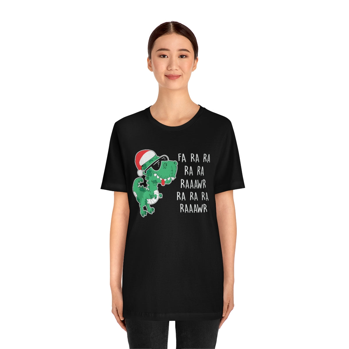 Fa Ra Ra Ra Ra Rawr Cute Dino Christmas Funny Tshirt