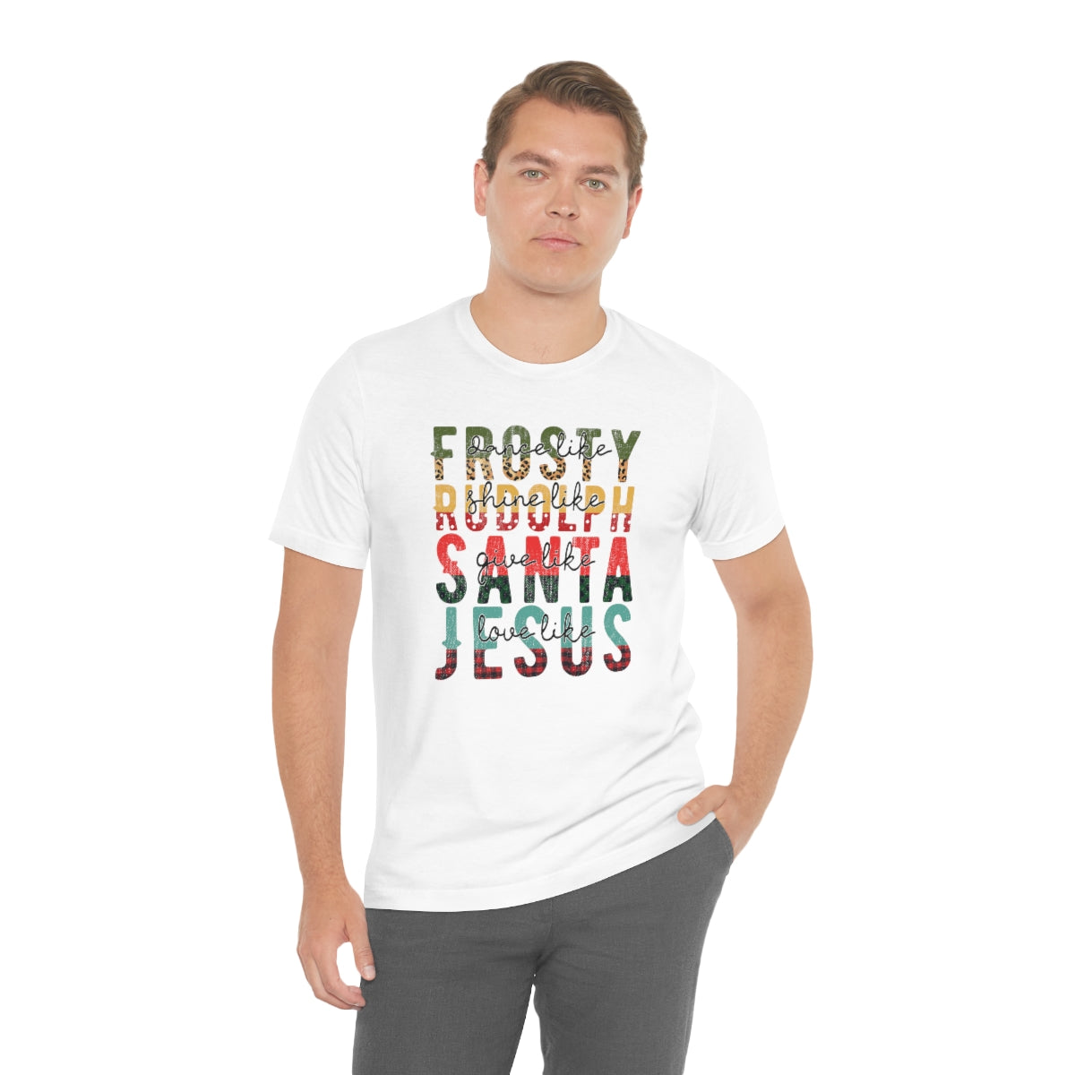 Frosty Rudolph Santa Jesus Christmas Tshirt