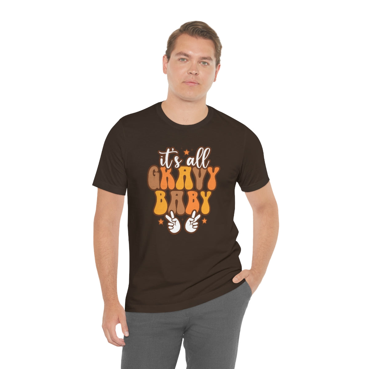 It's All Gravy Baby Thanksgiving Teeshirt on Unisex Jersey Short Sleeve Tee