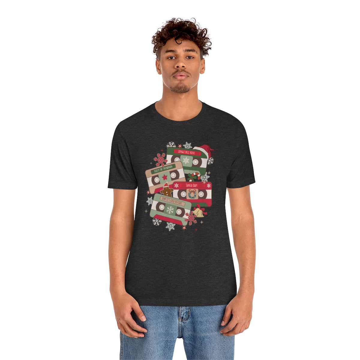 Retro Christmas Music Cassette Tape Christmas Tshirt