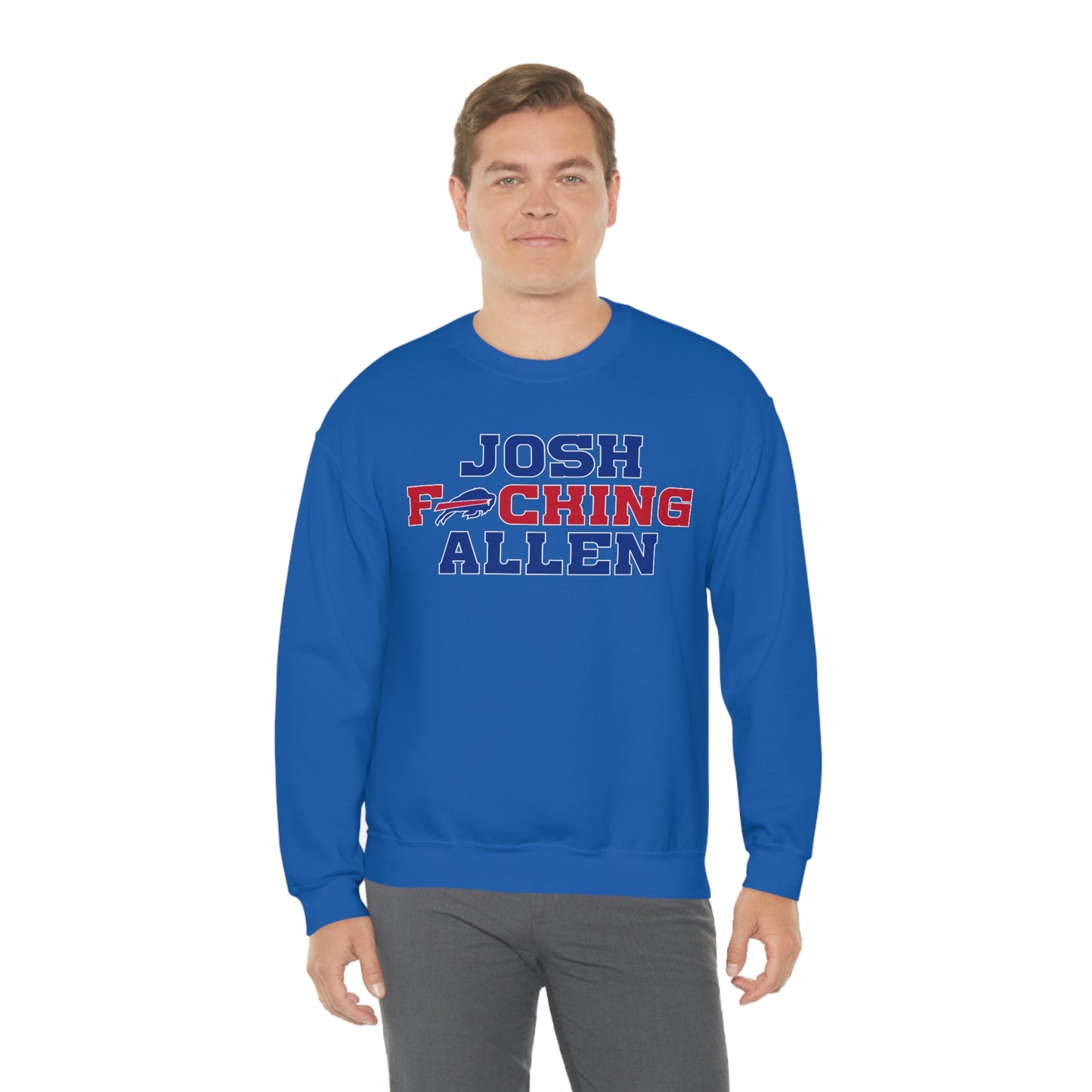 Josh Freaking Allen Bills Mafia #17 Buffalo Bills Football Crewneck Sweatshirt