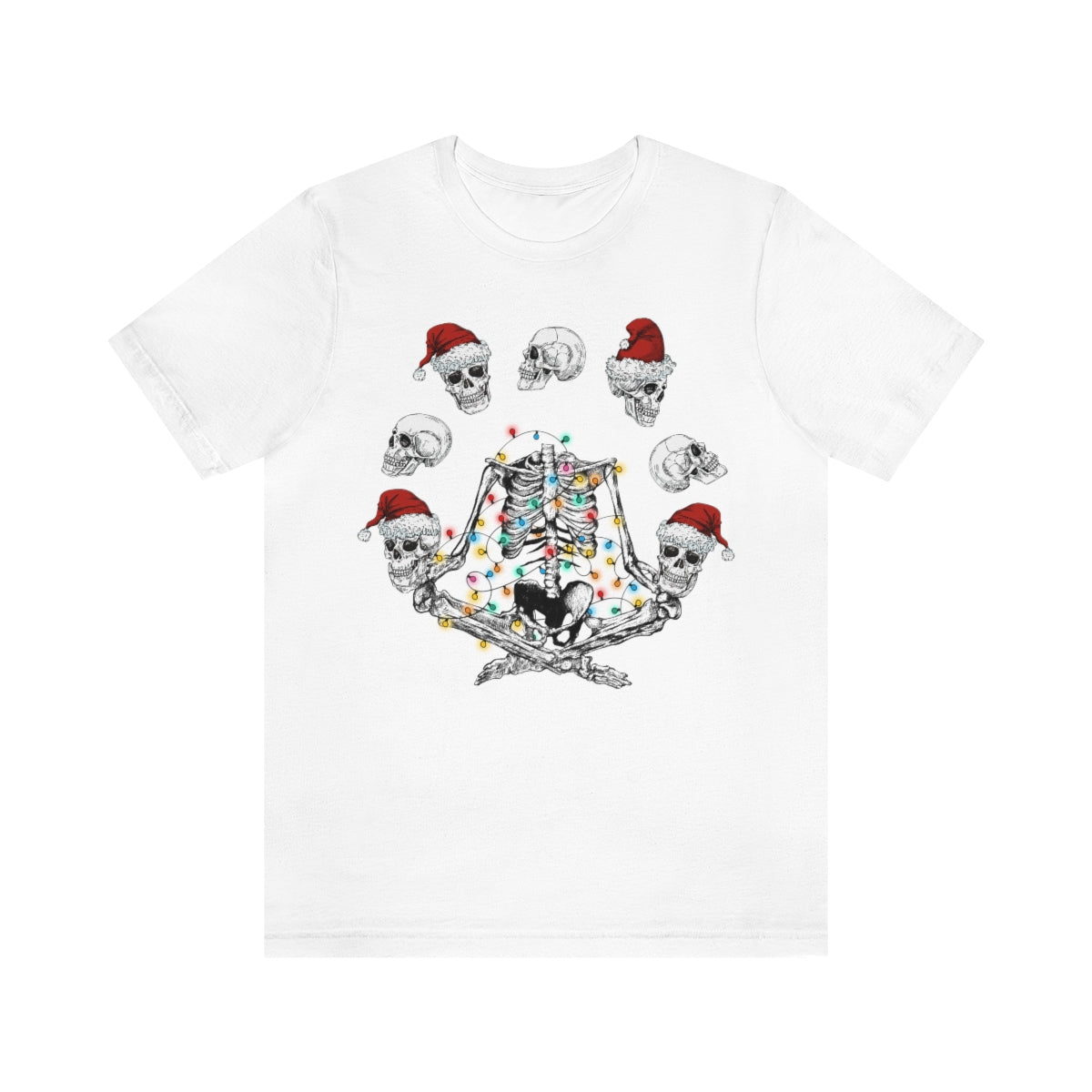 Yoga Skeleton Juggling Heads Christmas Tshirt