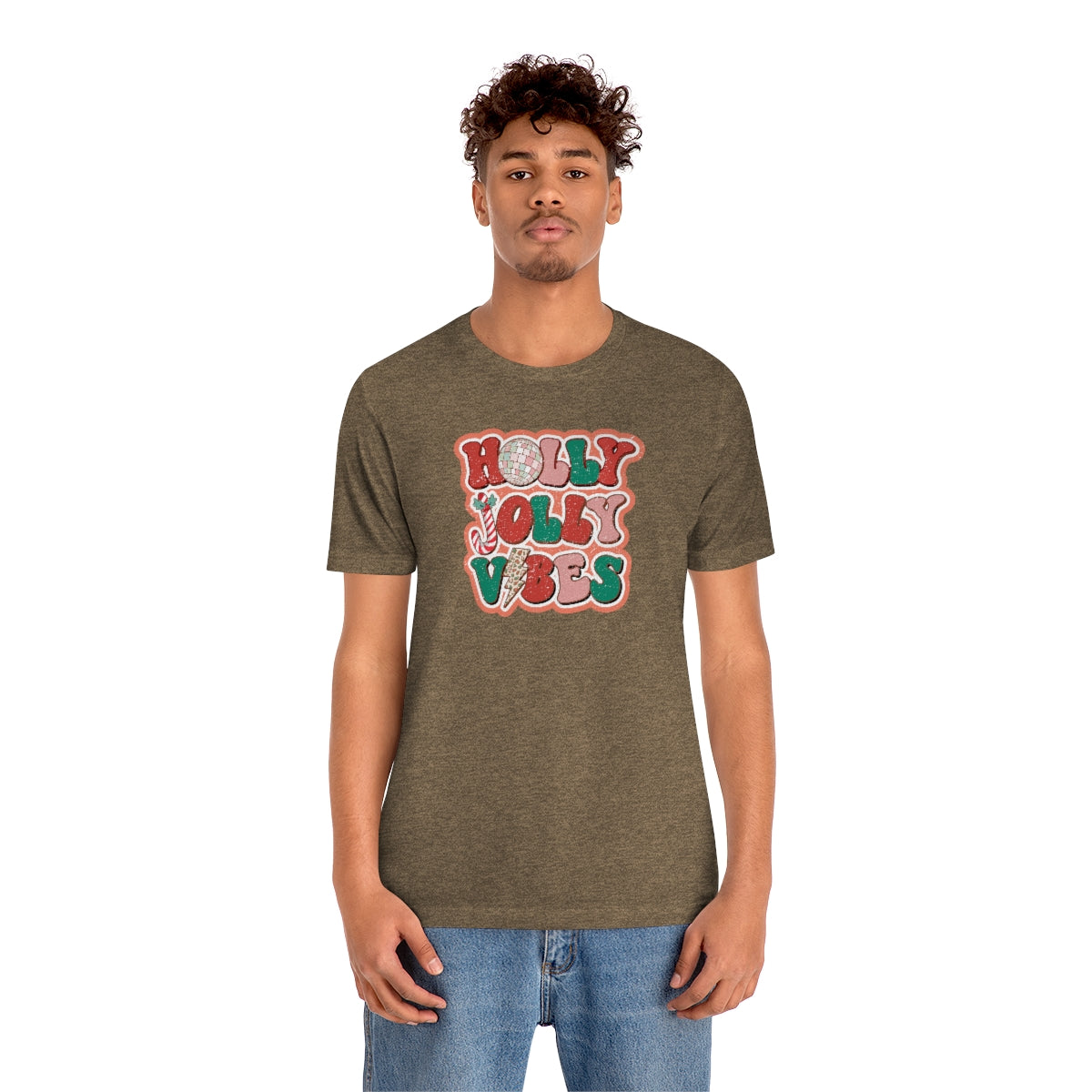 Retro Holly Jolly Vibes Christmas TShirt