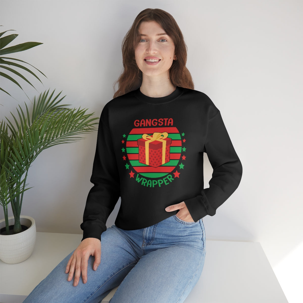 Gangsta Wrapper Cute Funny Christmas Sweatshirt