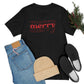 Merry Merry Merry Red Cute Christmas Holiday Tshirt