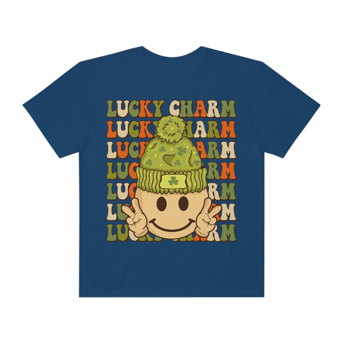 Retro Lucky Charm Happy Face St. Pattys Day Tshirt