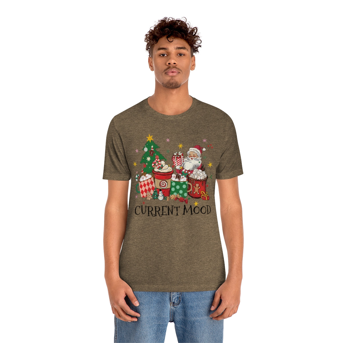Current Mood Retro Christmas Santa Tshirt