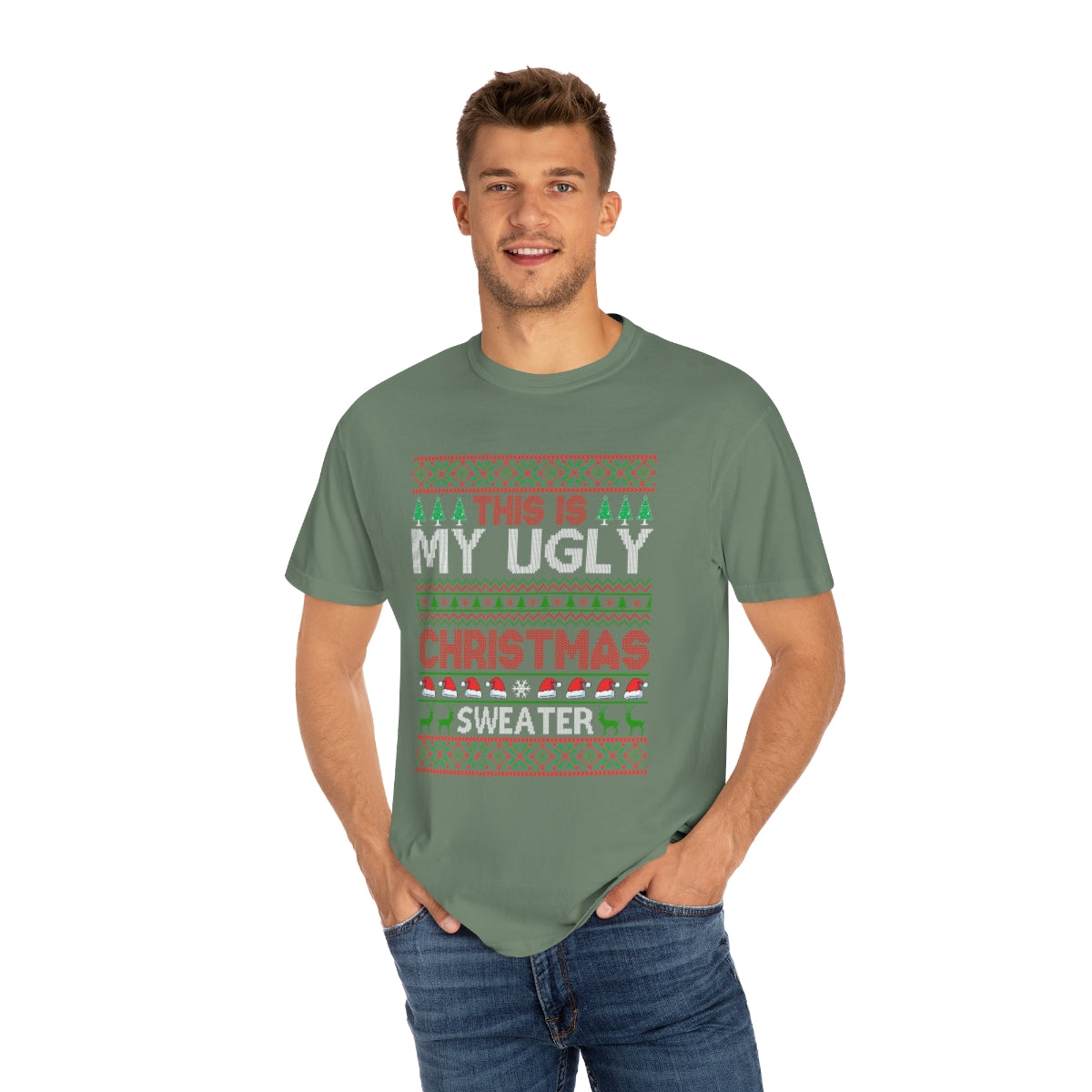 This is my Ugly Christmas Sweater Santa Tshirt