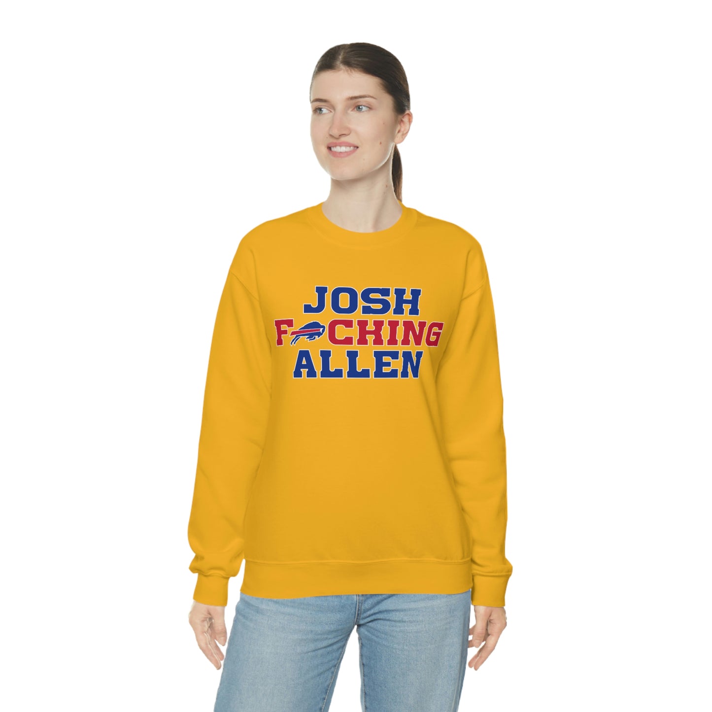 Josh Freaking Allen Bills Mafia #17 Buffalo Bills Football Crewneck Sweatshirt