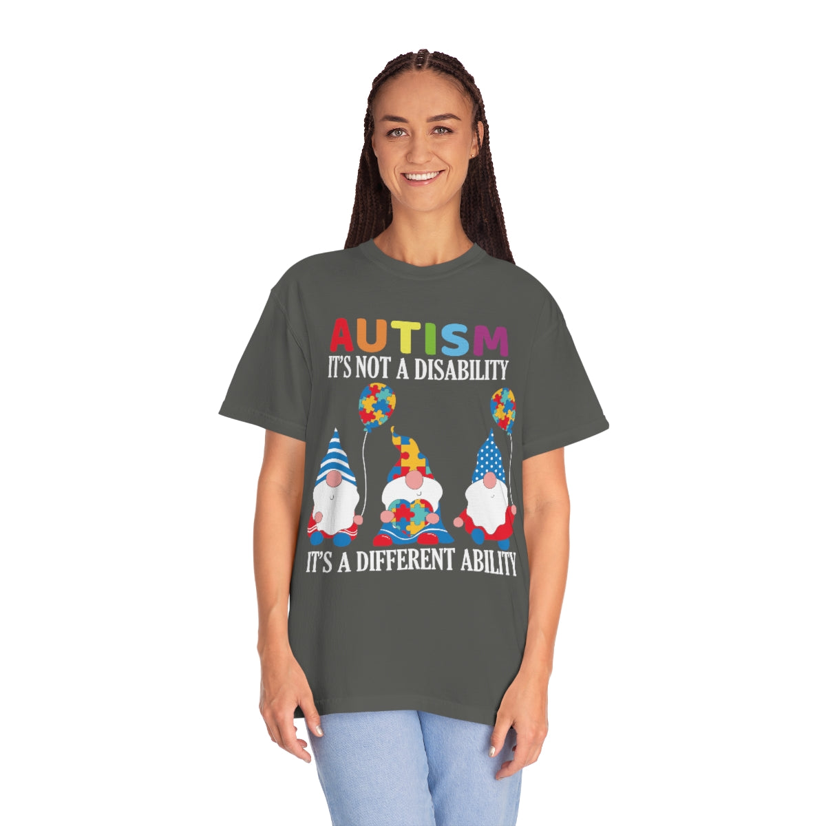 Cute Gnomes Autism Awareness Not a Disability Autism Themed Tshirt