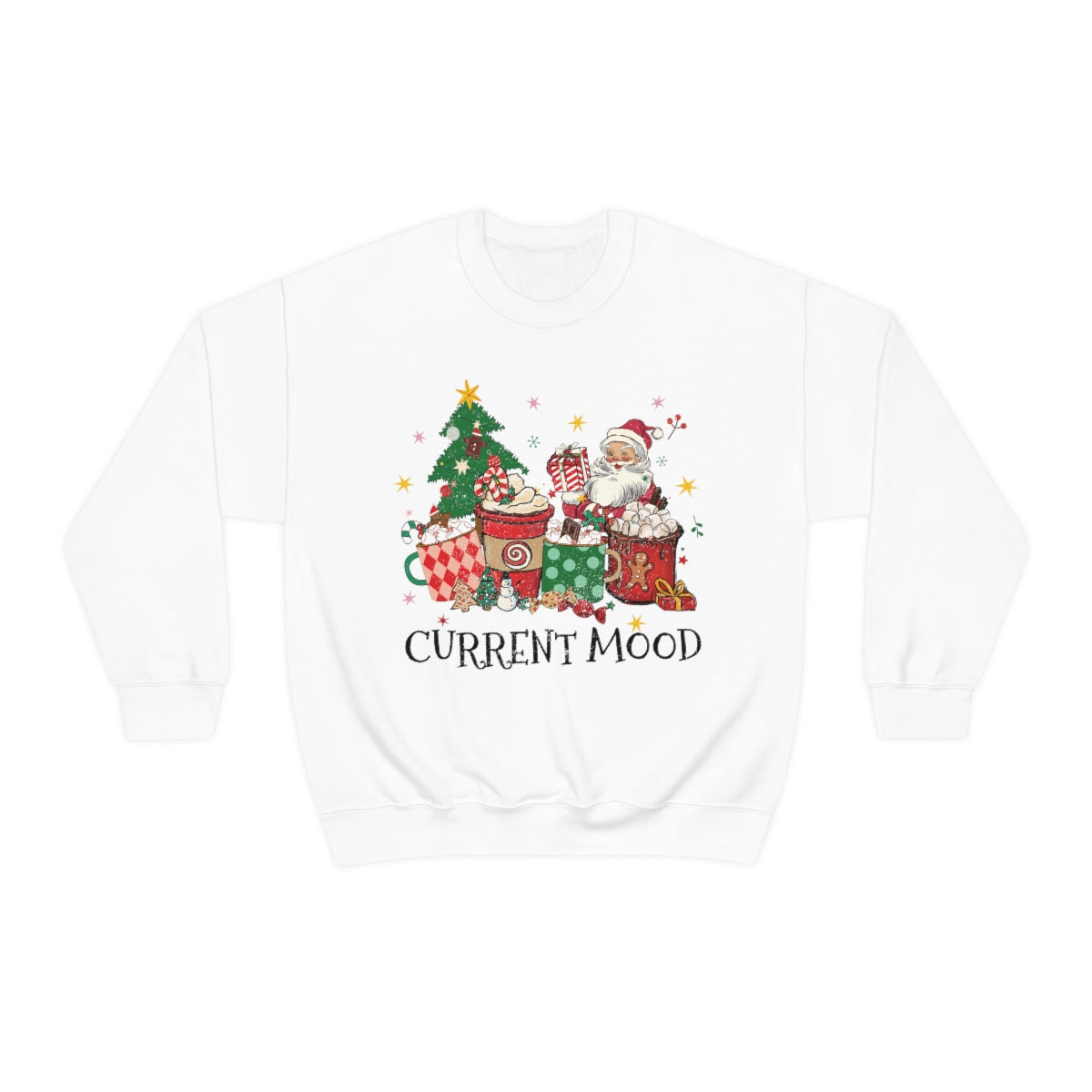 Current Mood Vintage Santa with Presents Christmas Sweatshirt