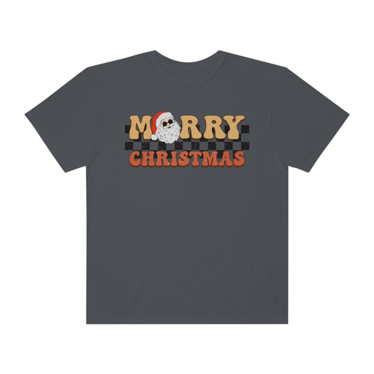 Merry Christmas Retro Santa Skateboard Style Tshirt