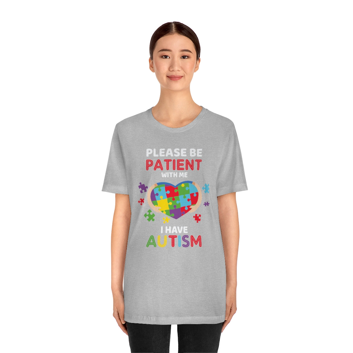 Please be patient with me I have Autism Puzzle Pieces Tshirt