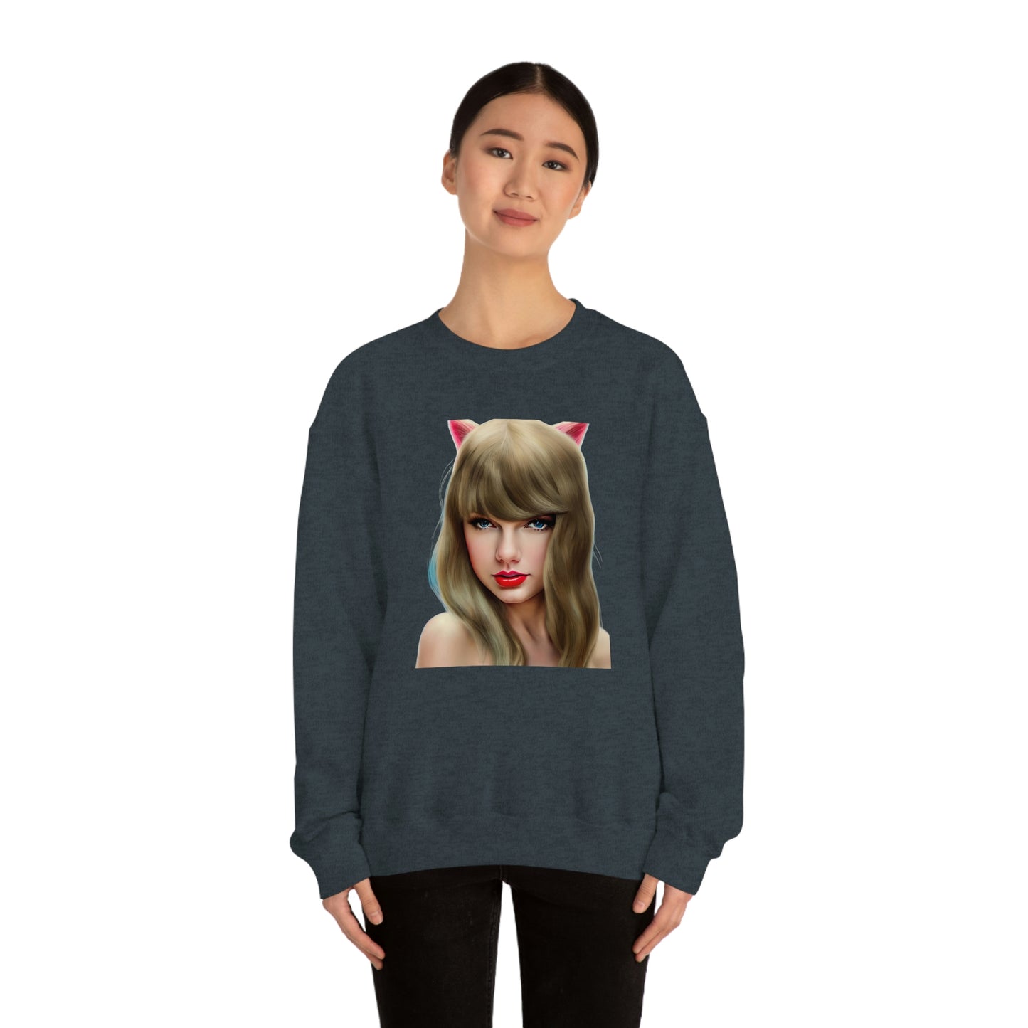 Taylor Swift Cat Ears T Swift Taylor Swift Merch Fan Swifty Gift Crewneck Sweatshirt