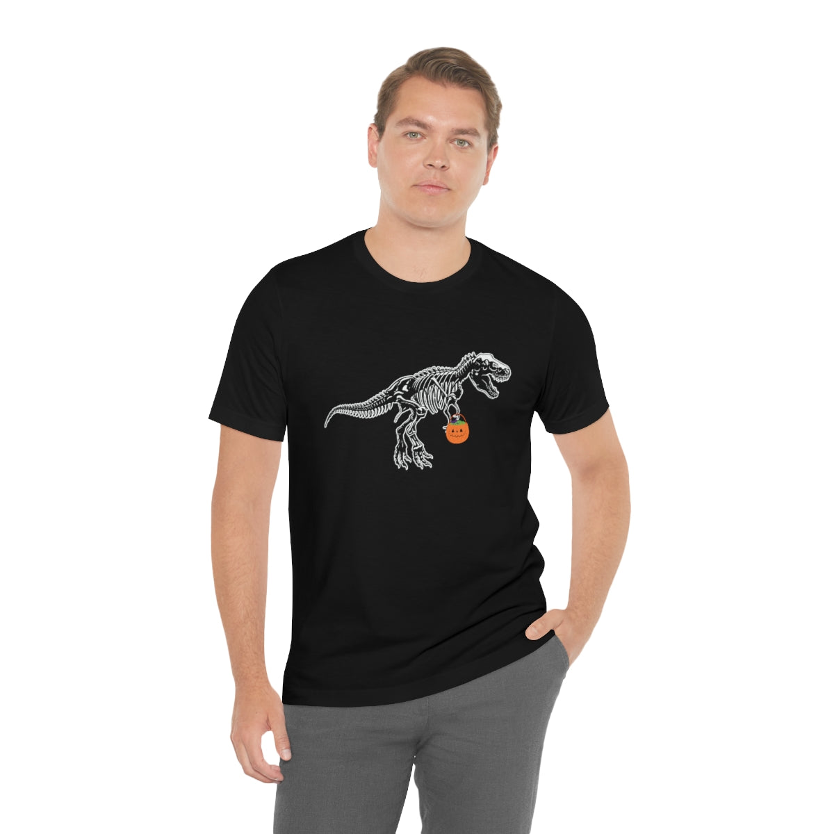 T-Rex and Pumpkin Halloween Trick or Treat T-Shirt