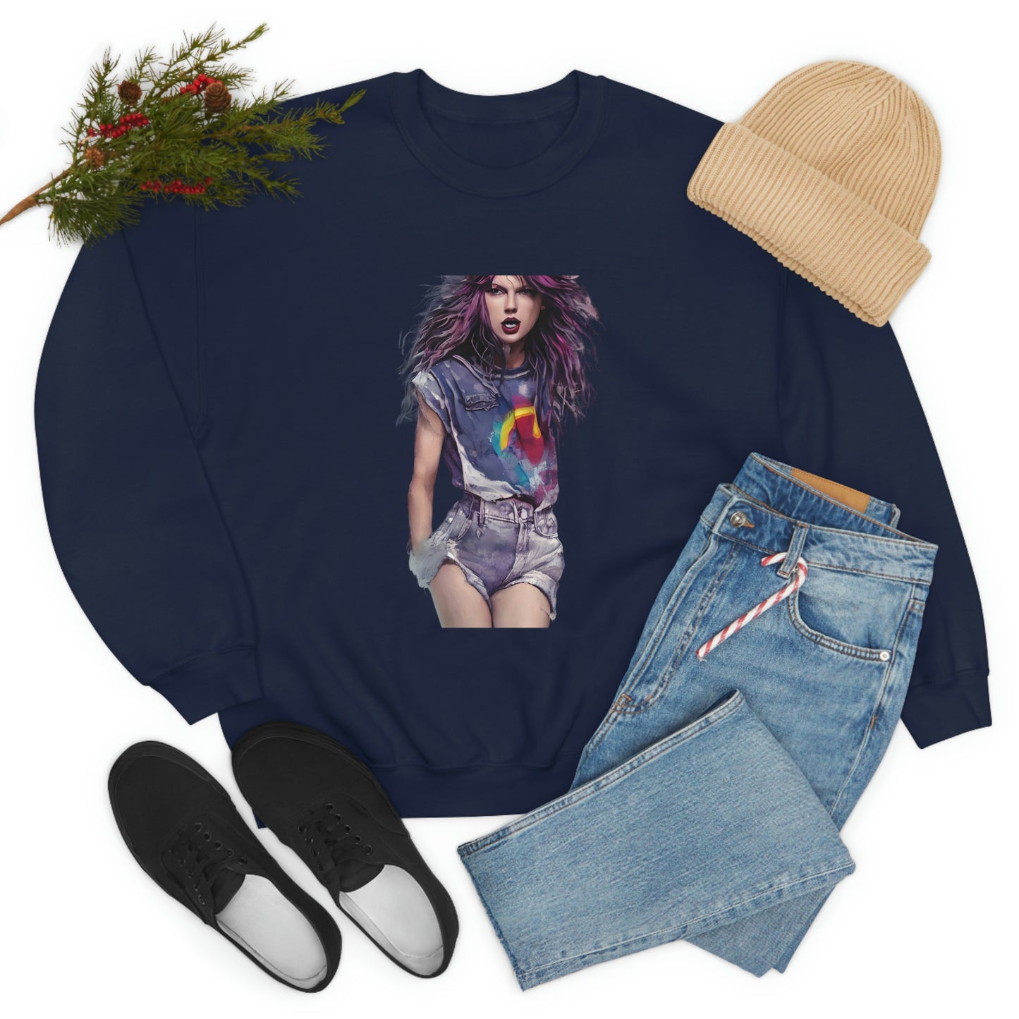 Punk Taylor Swift Rocking T Swift Taylor Swift Merch Fan Swifty Gift Crewneck Sweatshirt