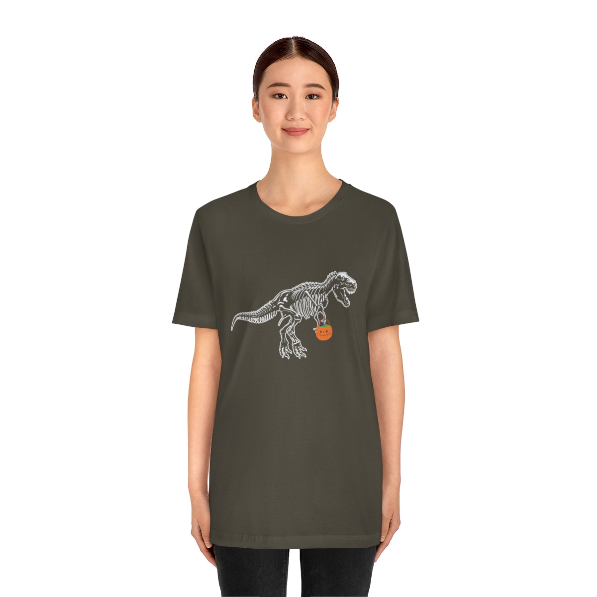 T-Rex and Pumpkin Halloween Trick or Treat T-Shirt