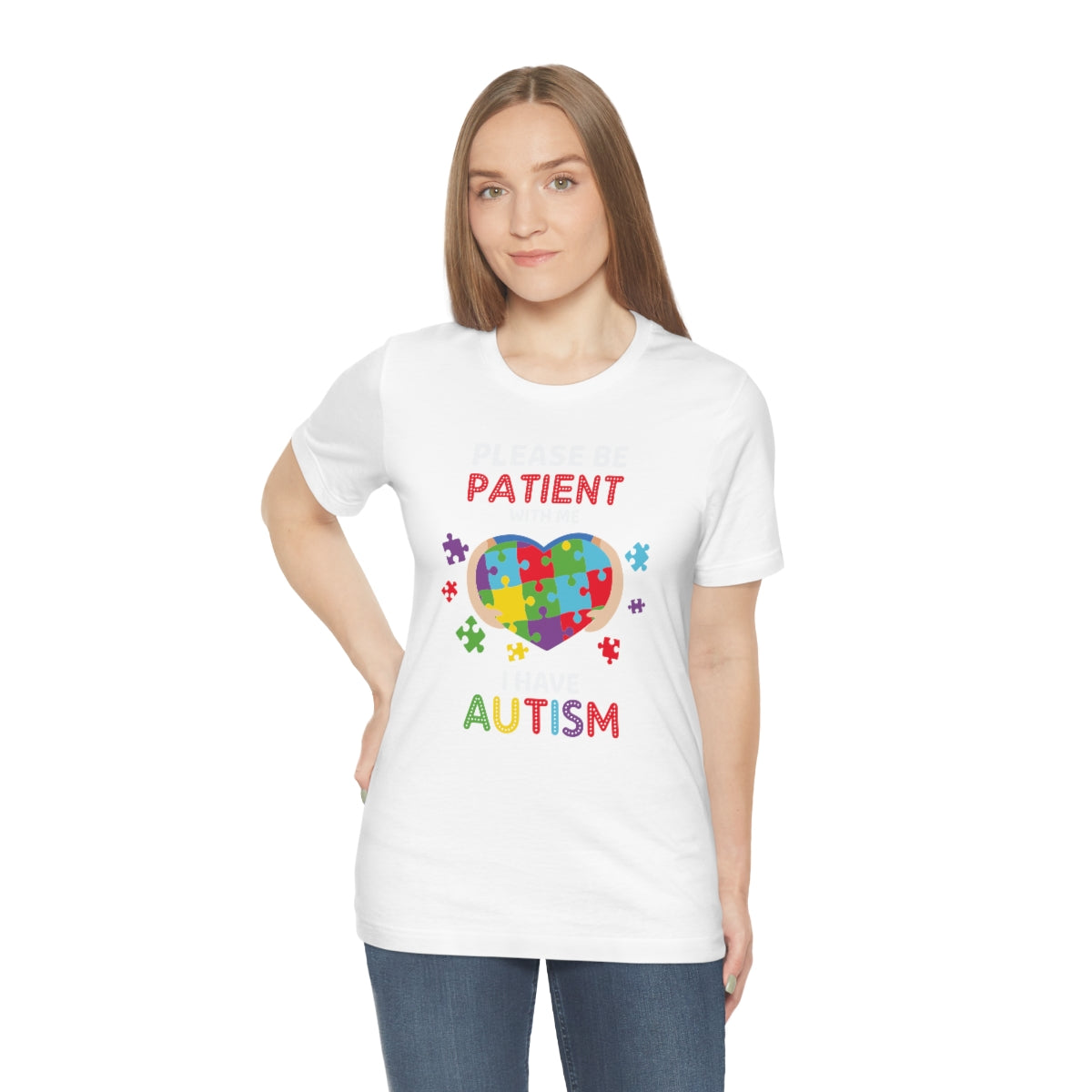 Please be patient with me I have Autism Puzzle Pieces Tshirt