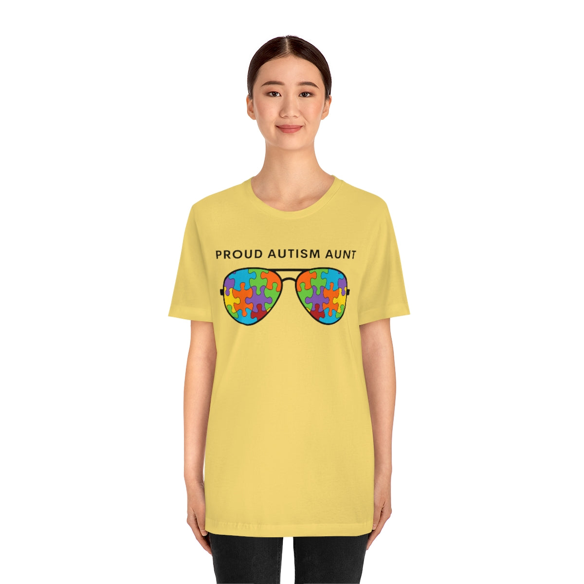 Proud Autism Aunt Sunglasses Tshirt