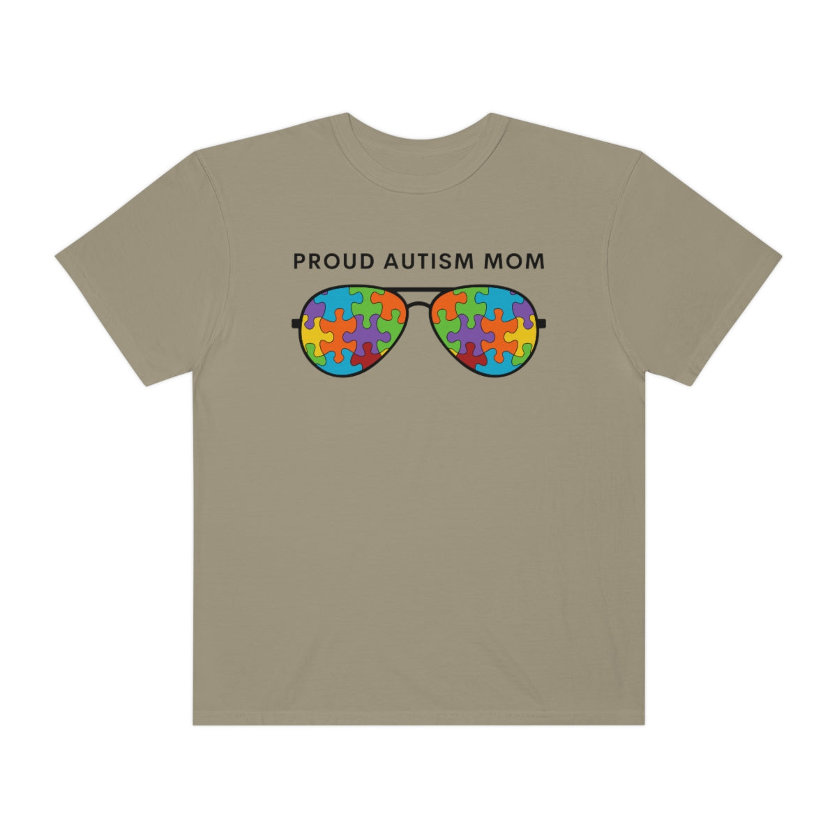 Proud Autism Mom Sunglasses Puzzle Pieces Autism Awareness Tshirt