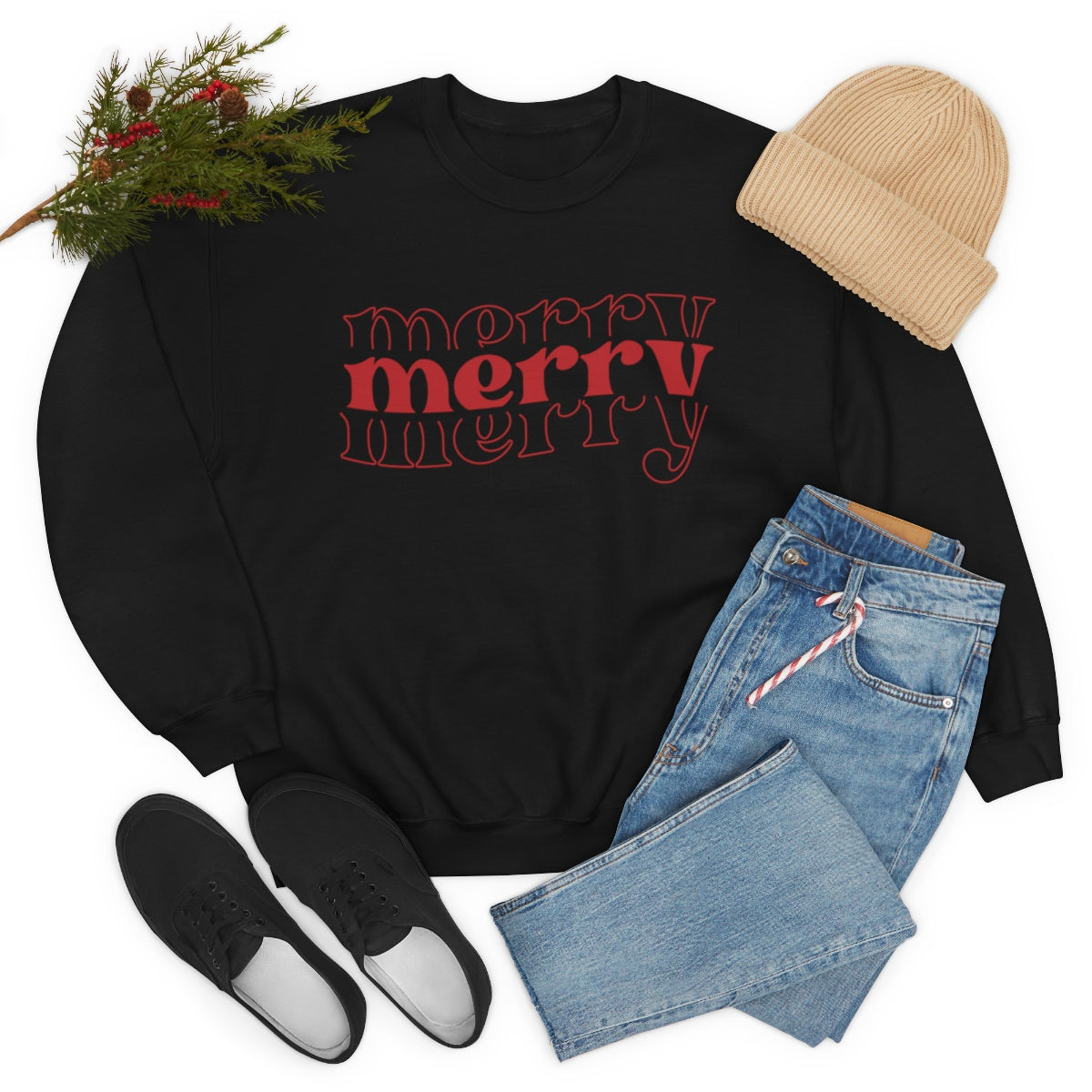 Merry Merry Merry Christmas Sweatshirt