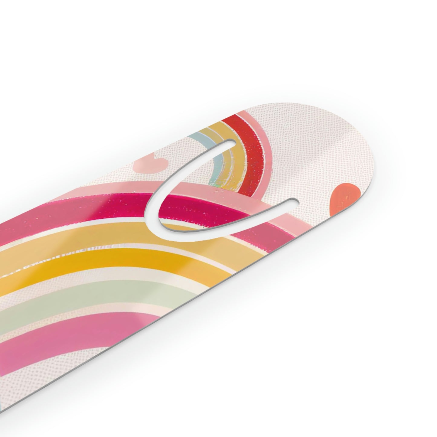 Pink Cute Valentines Day Rainbow Bookmark