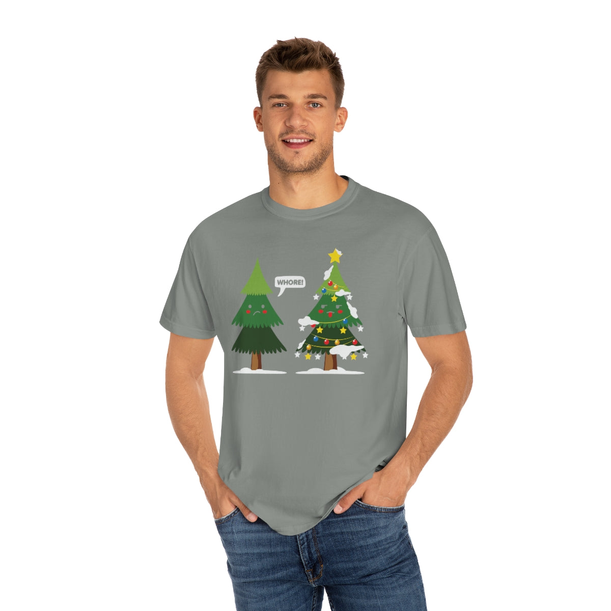 Christmas Trees Cursing Funny Xmas TeeShirt