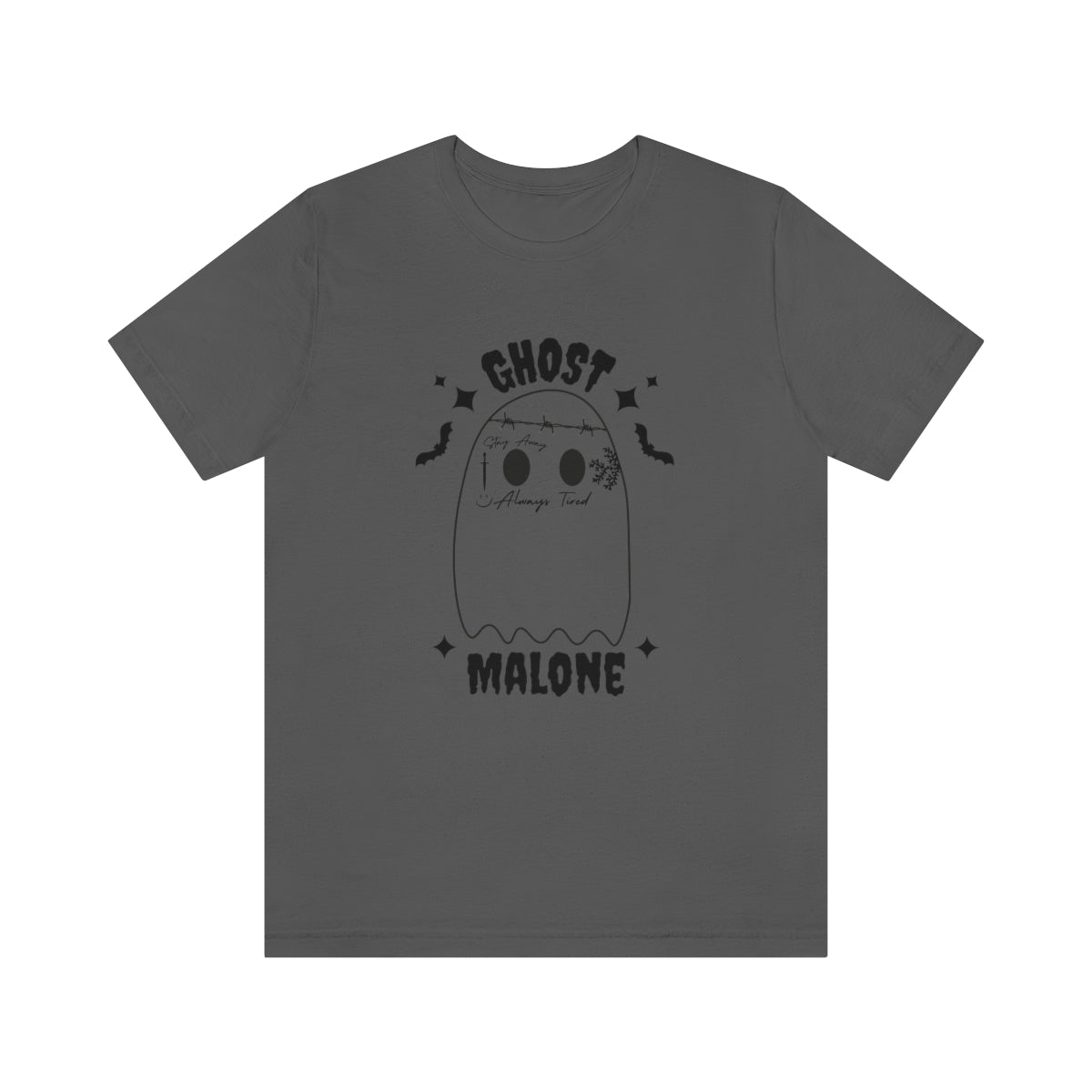 Ghost Malone Cool Halloween Tshirt, Funny Halloween T-Shirt Design on Unisex Jersey Short Sleeve Tee