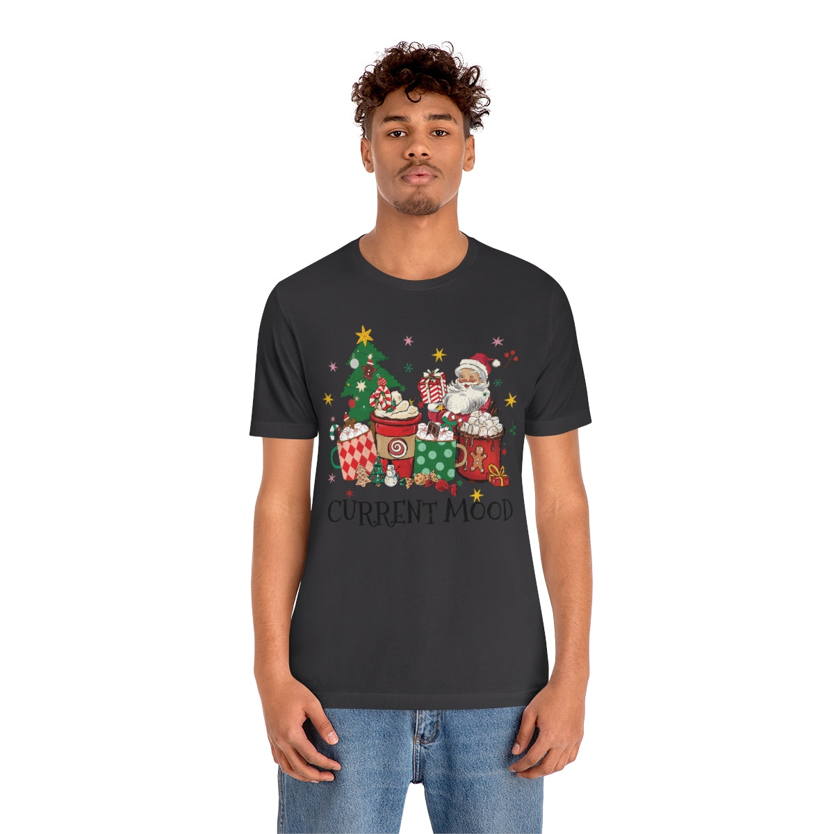Current Mood Retro Christmas Santa Tshirt