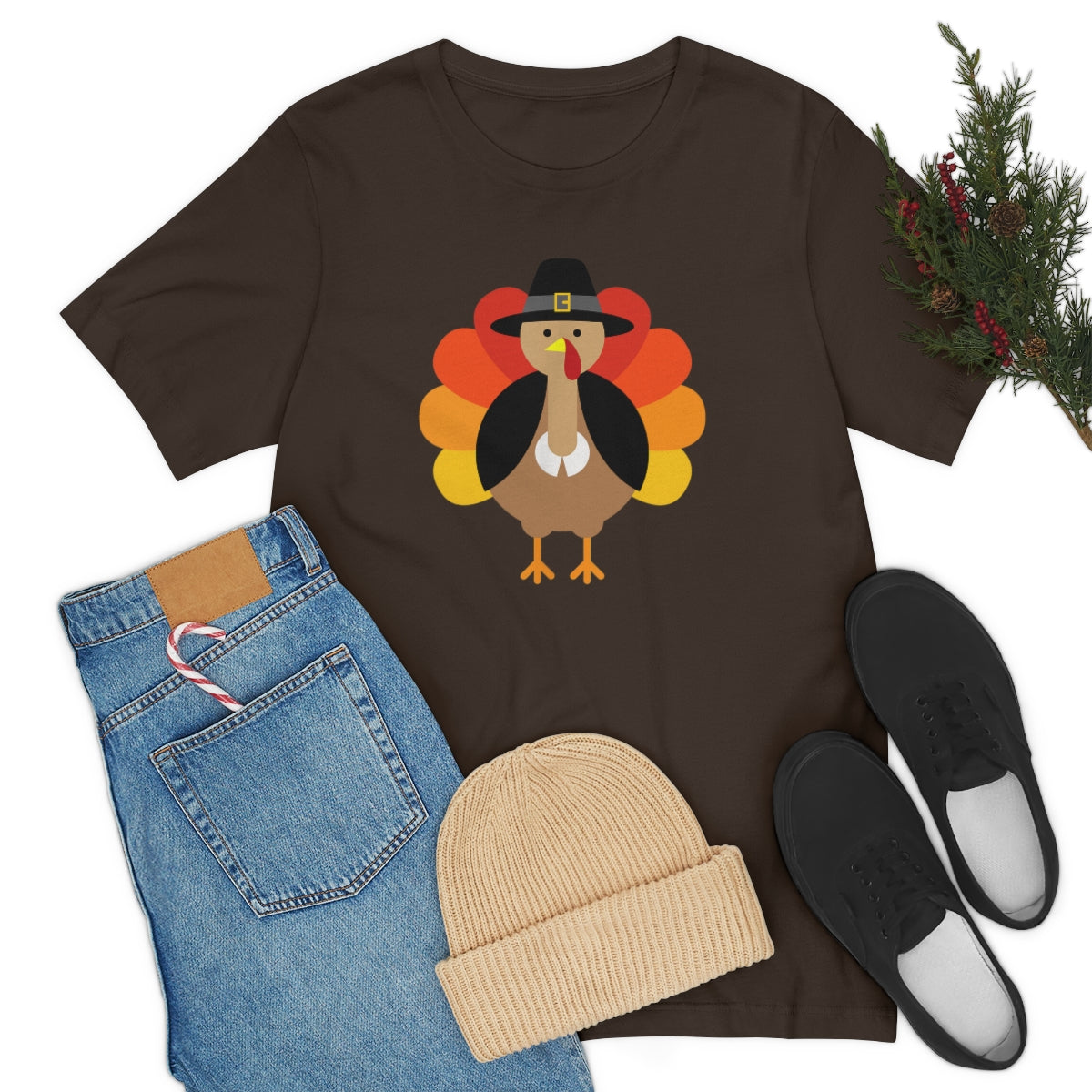 Bold Turkey Thanksgiving Tshirt Design | Thanksgiving TShirt | Thanksgiving T-Shirt | Thanksgiving Teeshirt Design on Unisex Jersey Short Sleeve Tee