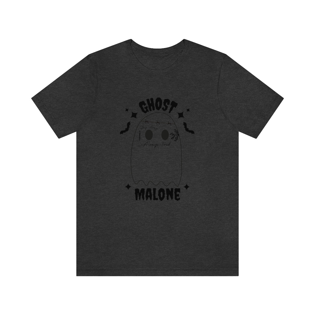 Ghost Malone Cool Halloween Tshirt, Funny Halloween T-Shirt Design on Unisex Jersey Short Sleeve Tee