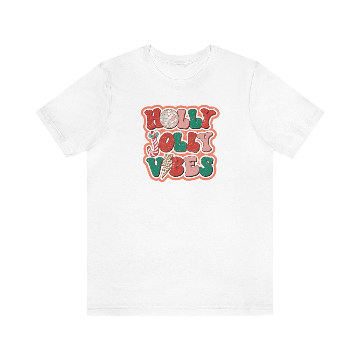 Retro Holly Jolly Vibes Christmas TShirt