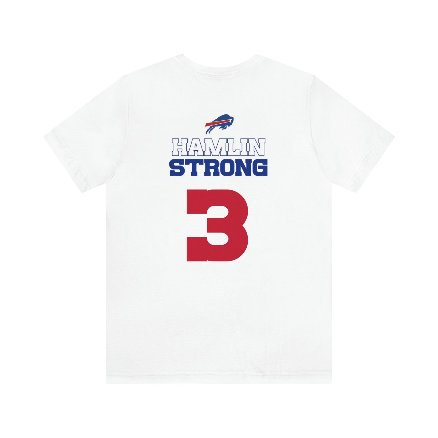 Be Like Three Hamlin Strong Solid #3 Red Buffalo Bills Tshirt