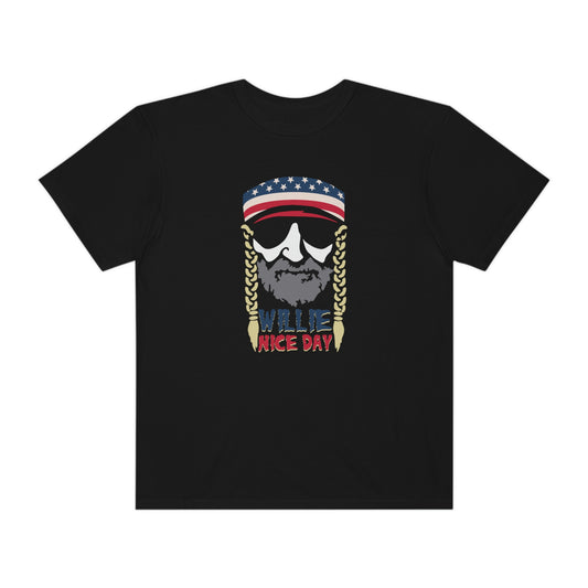 Have a Willie Nice Day Willie Nelson American Flag Music Rocker Tshirt