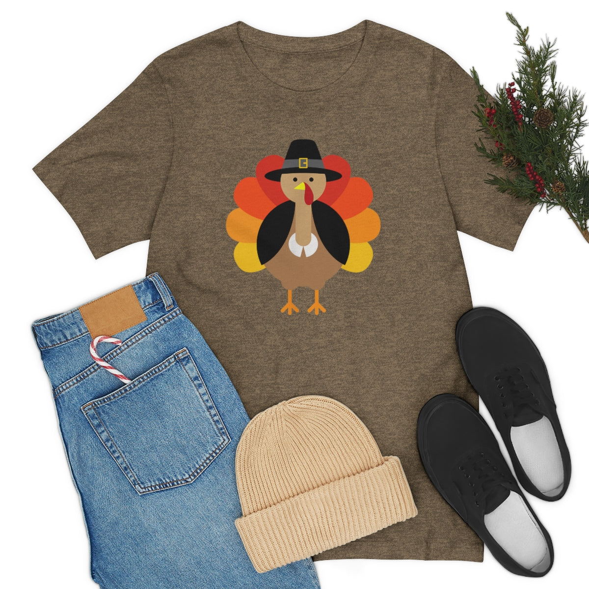 Bold Turkey Thanksgiving Tshirt Design | Thanksgiving TShirt | Thanksgiving T-Shirt | Thanksgiving Teeshirt Design on Unisex Jersey Short Sleeve Tee