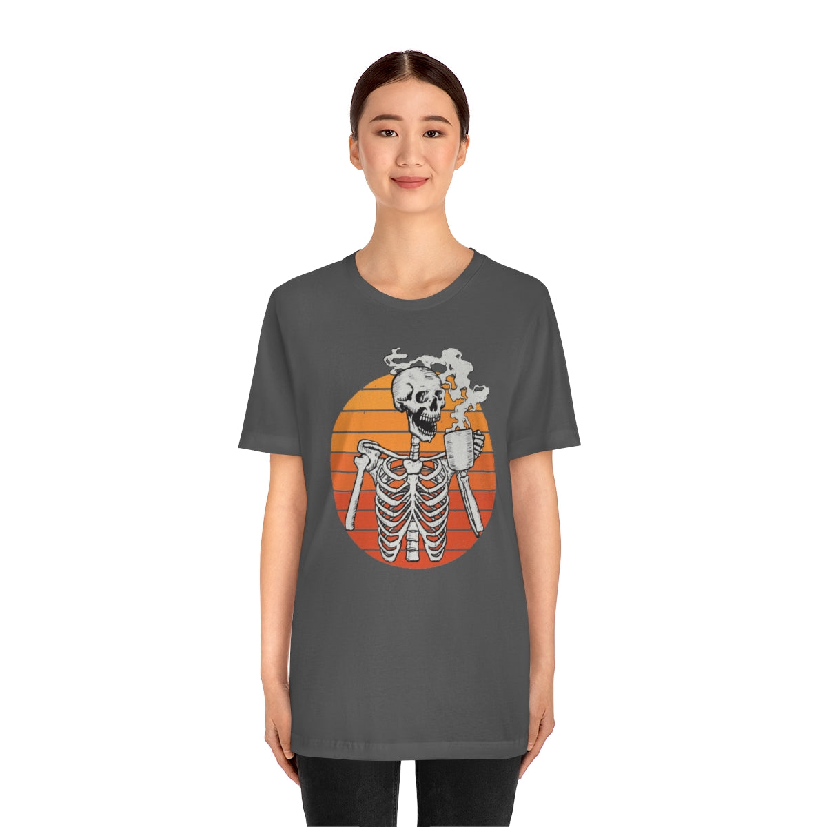 Dead Inside but Caffeinated Skeleton Halloween TShirt