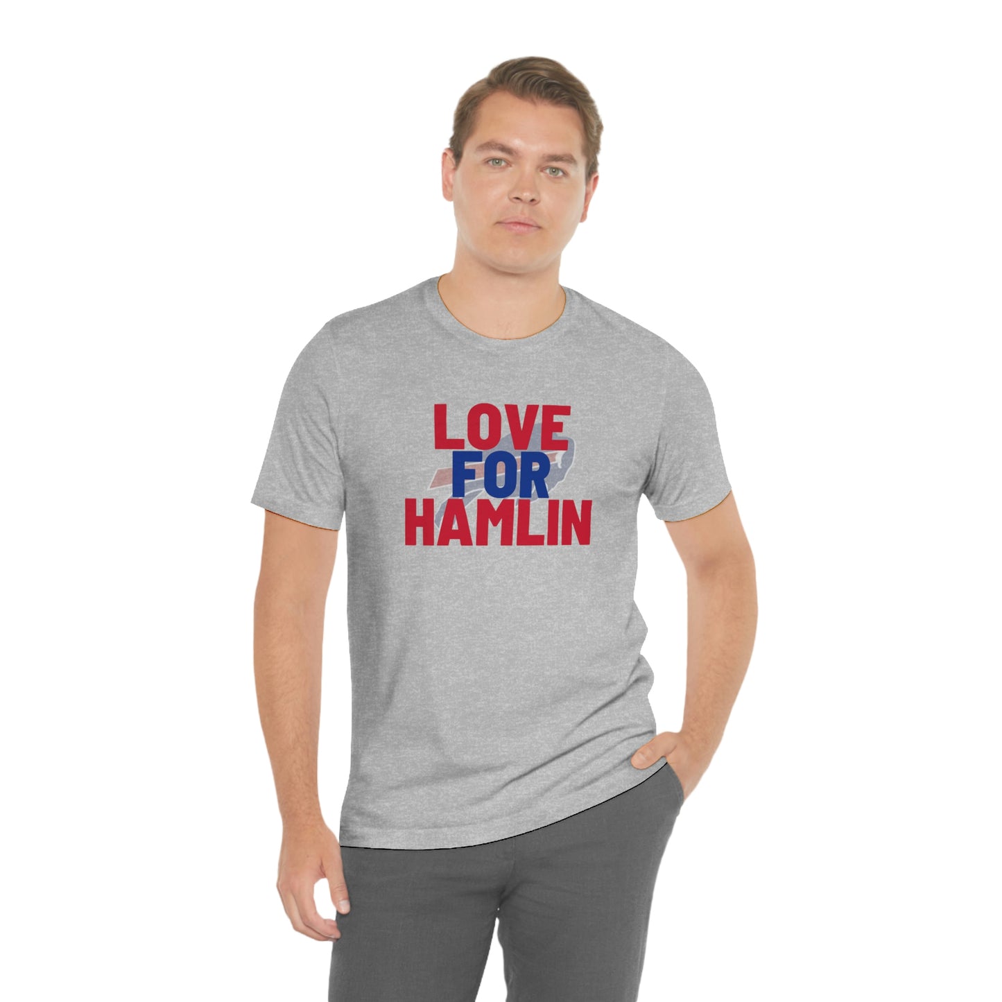 Love for Hamlin Buffalo Bills Logo #3 Unisex Jersey Short Sleeve Tee